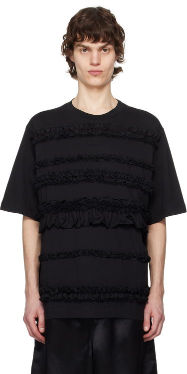 Тениска Simone Rocha Simone Rocha Ruffle Frill T-Shirt Черно | 5325 0553, 0