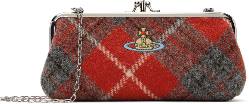 Дамска чанта Vivienne Westwood Chain Bag With Orb Embroidery Червено | 5A010004W-W00W1-