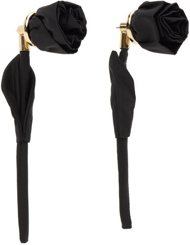 Значка Simone Rocha Simone Rocha Rose Earrings Черно | ERG404 1067, 1