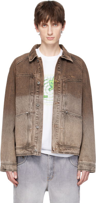 Яке Dime Dime Gradient Denim Jacket Кафяво | DIMESP253BRW, 0