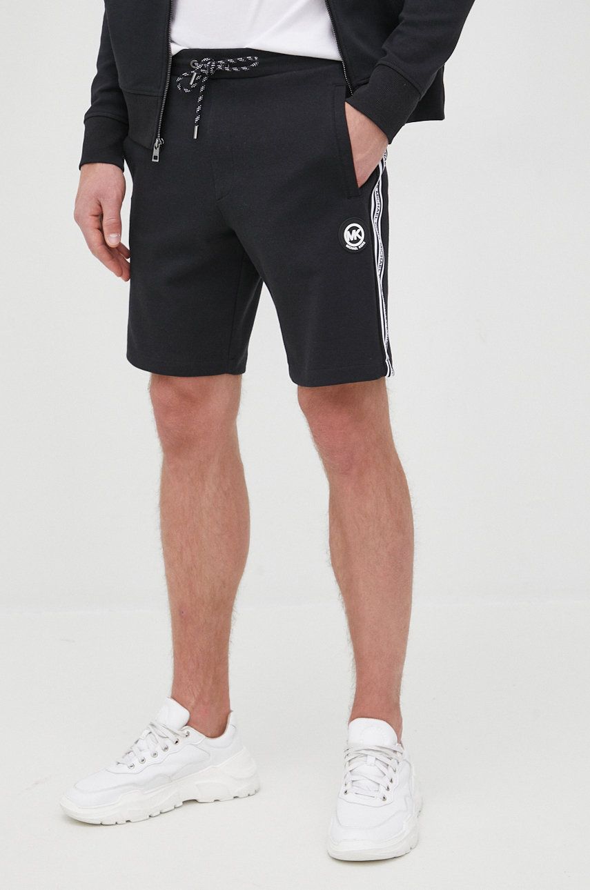 Къси панталони Michael Kors Logo Tape Cotton Blend Shorts Черно | CS250QE5MF, 0