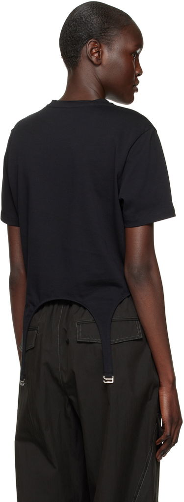 Съкратен топ Dion Lee Garter Slim T-Shirt Черно | C3098R23, 2