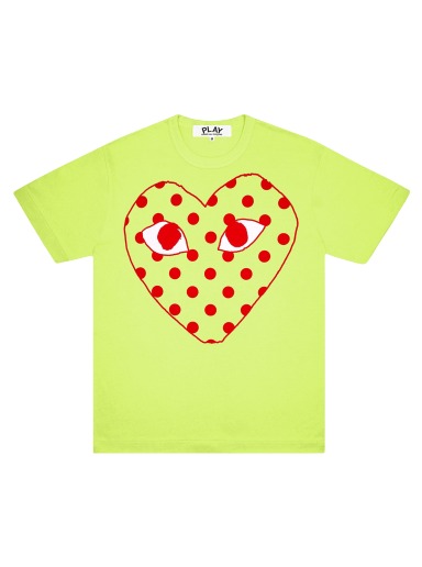 Тениска Comme des Garçons PLAY Pastelle Polka Dot Logo T-Shirt Зелено | AZ T276 051 2