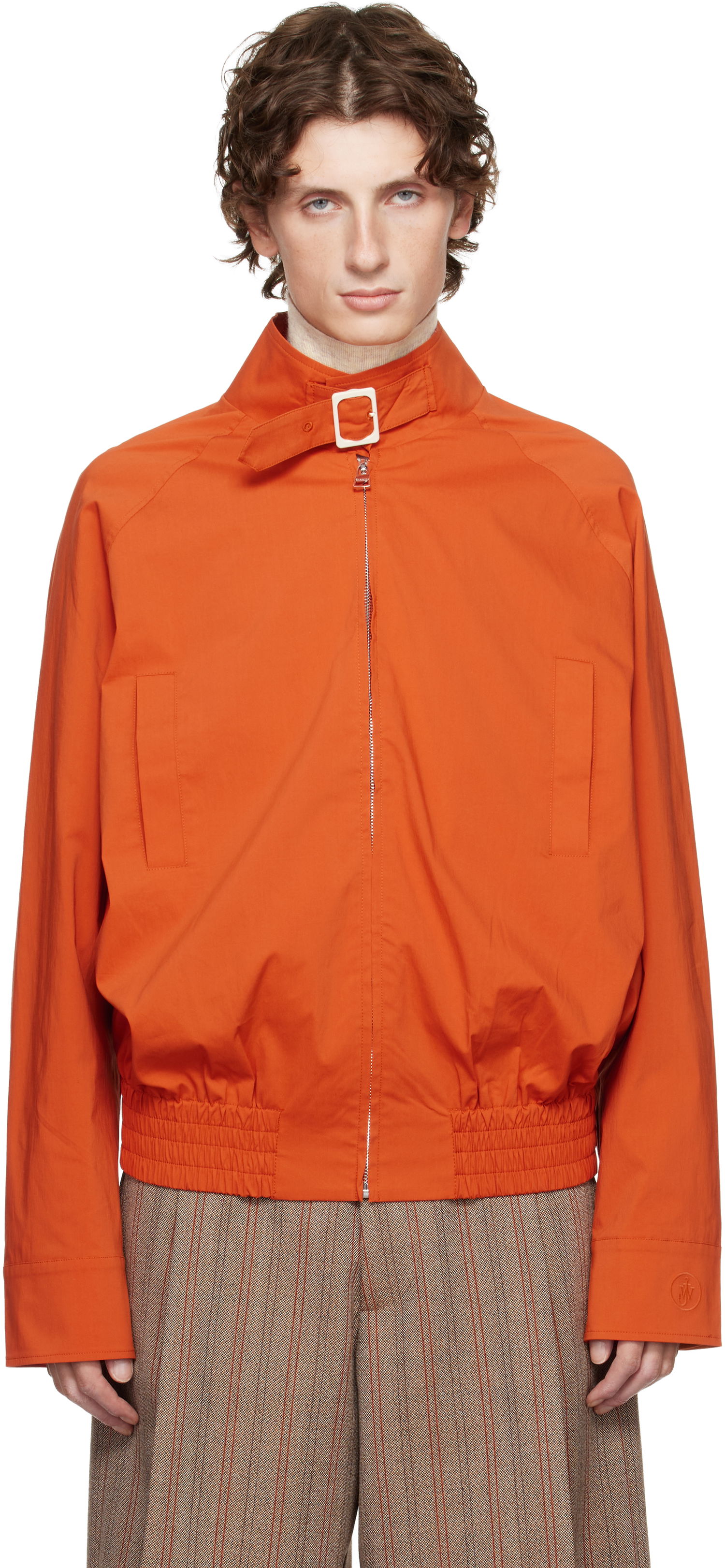 Яке бомбър JW Anderson JW Anderson Buckled Collar Harrington Jacket Оранжево
 | JK0393-PG1838, 0