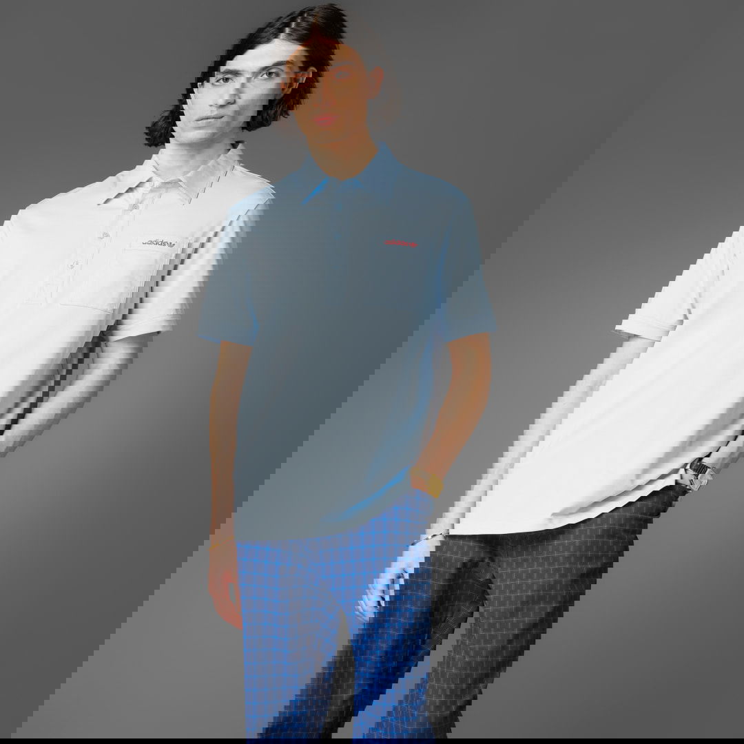 Поло тениска adidas Originals Originals Archive Pocket Polo Shirt Синьо | JI9112, 0