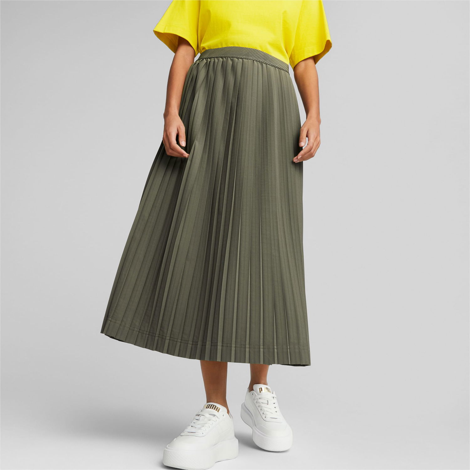 Пола Puma Gonna plissettata YONA da donna, Verde/Altro Зелено | 537978_73, 1