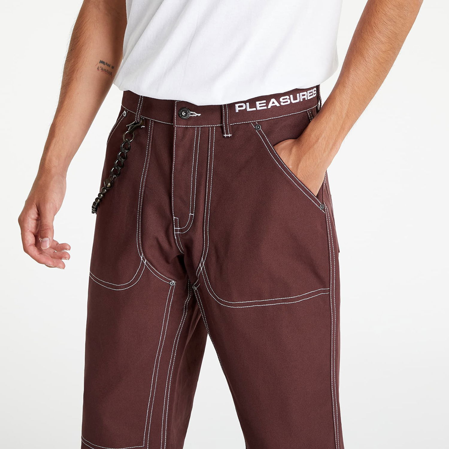Панталони Pleasures Ultra Utility Pant Кафяво | P22F030 BROWN, 0