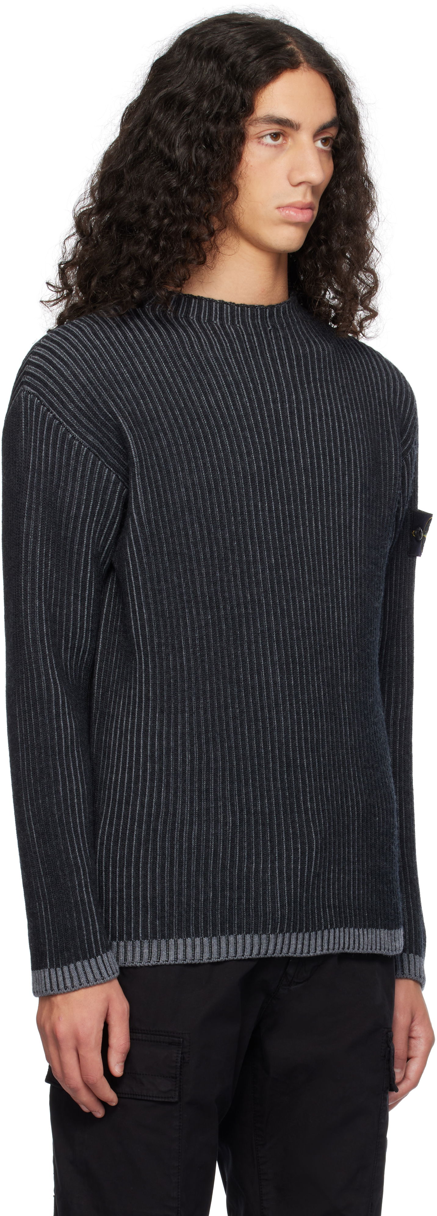 Пуловер Stone Island Vanisé Full Rib RWS Wool Sweater by Stone Island Черно | 8115532C1, 1