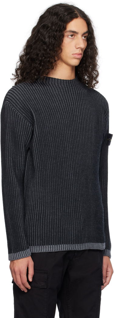 Пуловер Stone Island Vanisé Full Rib RWS Wool Sweater by Stone Island Черно | 8115532C1, 1