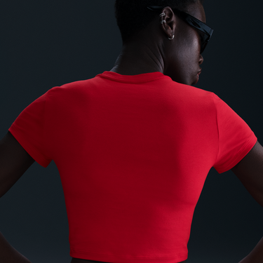 Съкратен топ Nike Sportswear Chill Knit Crop Top Червено | HF9534-657, 3