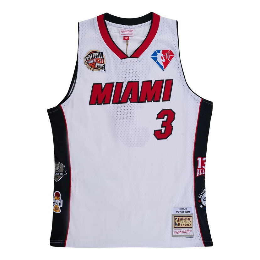 Фланелка Mitchell & Ness NBA Miami Heat Dwyane Wade Swingman Jersey Бяло | SMJY6865-MHEYYDWAWHIT