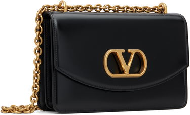 Чанта през рамо Valentino Valentino Garavani Logo Calfskin Shoulder Bag Черно | 7Y2B0R16GCB, 1