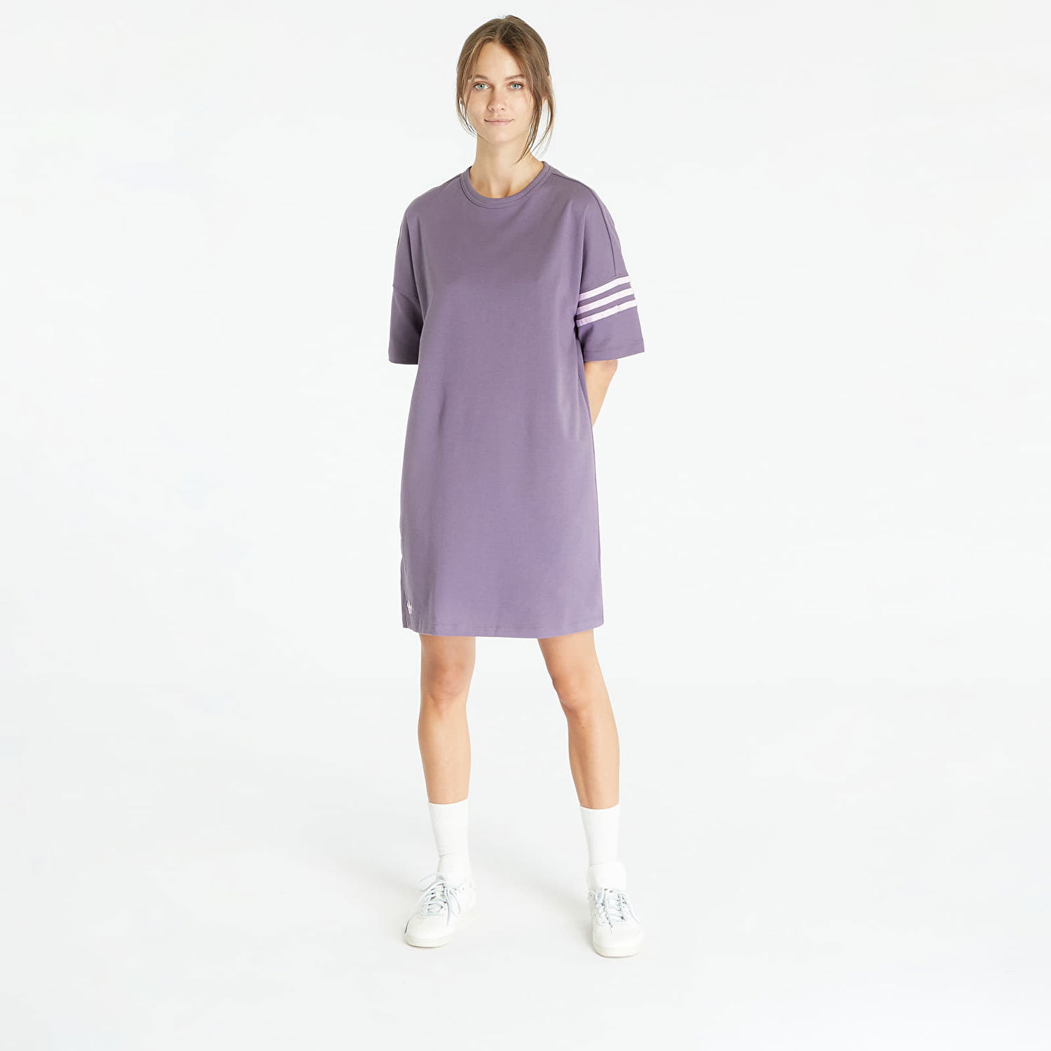 Pокля adidas Originals Adicolor Neuclassics Tee Dress Лилаво | IP6511, 0