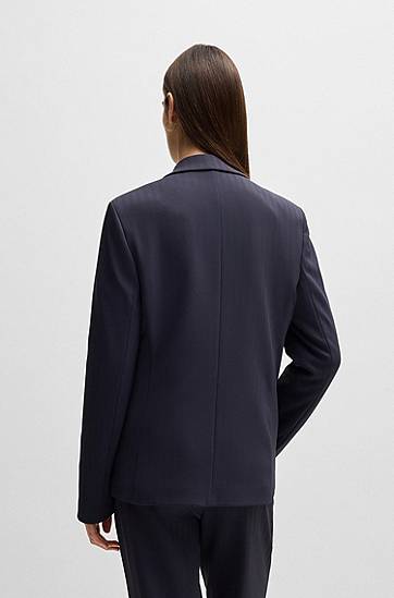 Яке BOSS Relaxed-Fit Stretch Blazer Тъмно синьо | 50535193, 1