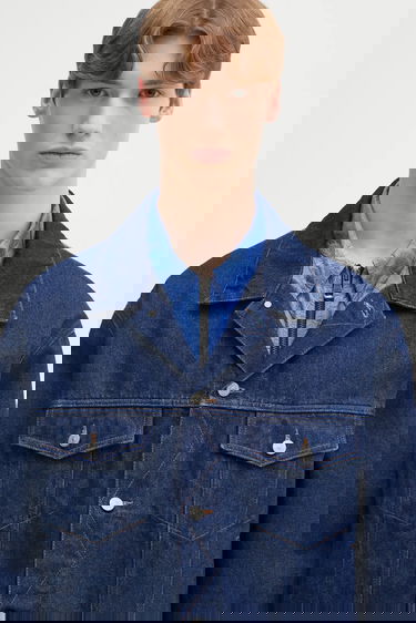 Яке Maison Margiela Denim Jacket with Contrast Stitching Синьо | SH0AM0038, 3