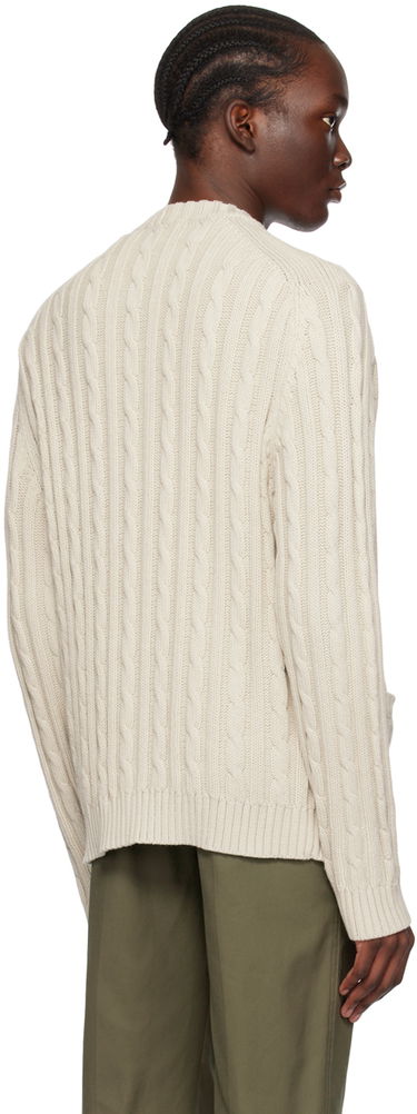 Пуловер Helmut Lang Helmut Lang Cable Knit Cardigan Бежово | N04HM704, 2