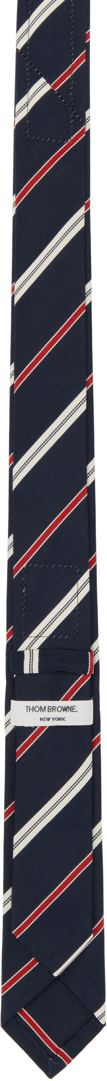 Шал Thom Browne Thom Browne Classic Silk Cotton Tie Бяло | MNL001A-F0794, 3