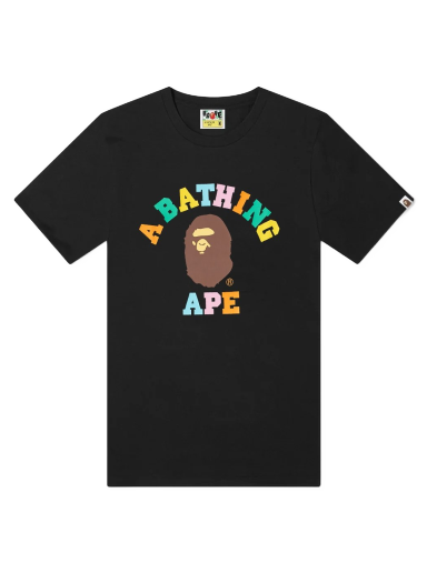 Тениска BAPE A Bathing Ape Colors College Tee Черно | 001TEI801017M-BMU