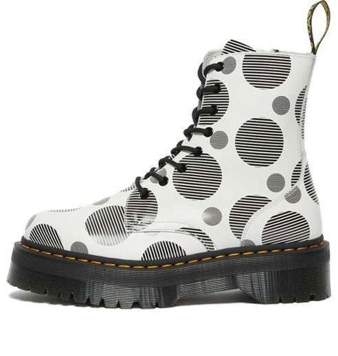 Кецове и обувки Dr. Martens Jadon Polka Dot Platform Boots Бяло | 26882101, 0