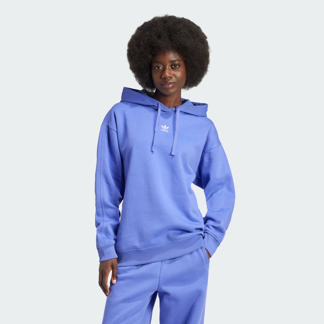 Суитчър adidas Performance Loose Fleece Hoodie Синьо | IY9618, 0