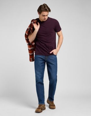 Тениска Lee Slim Ultimate Pocket Tee XXL Бургунди | 112370495, 1