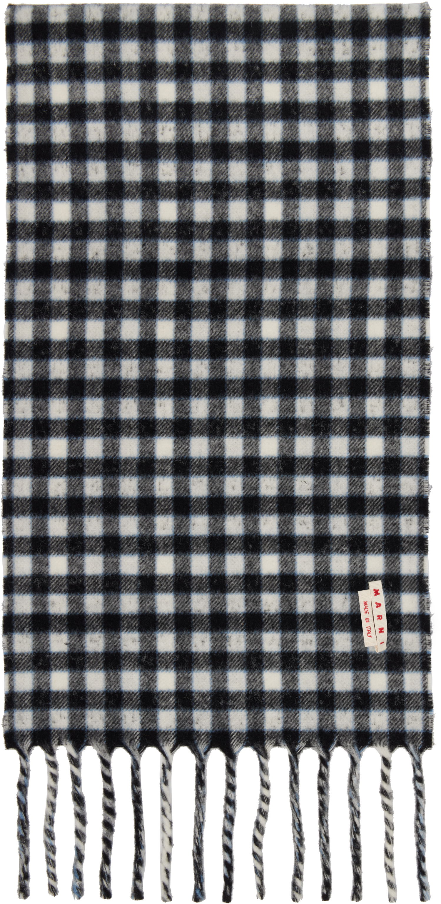 Шал Marni Double Check Logo Wool Mohair Scarf Многоцветен | SCMC0140Y0 UAW052, 1