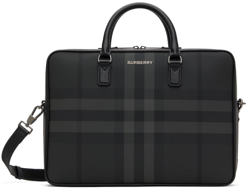 Раници и чанти Burberry Gray Ainsworth Briefcase Черно | 8065338, 0