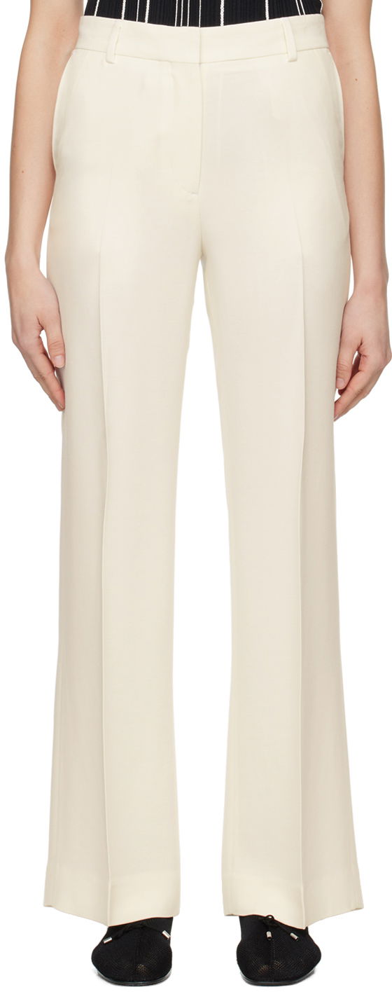 Панталони TOTEME TOTEME Relaxed-Fit Trousers Бяло | 242-WRB1629-FB0106, 0