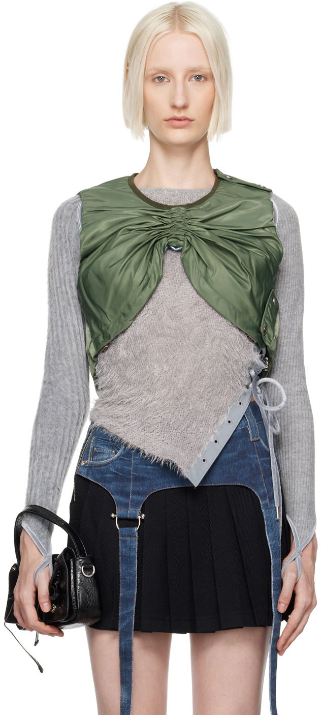 Пуловер Andersson Bell Butterfly Vest Зелено | awa653w, 0