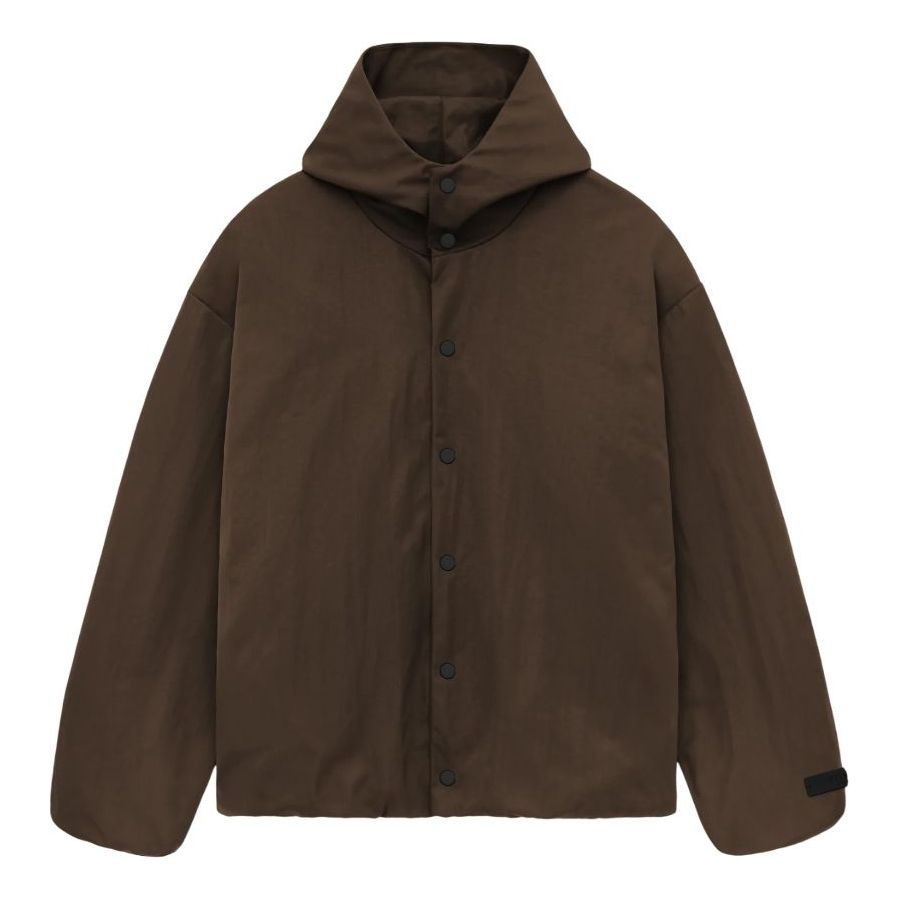 Яке Fear of God Fear of God Essentials SS25 Nylon Hooded Coach Jacket Кафяво | 202HO246375F, 0