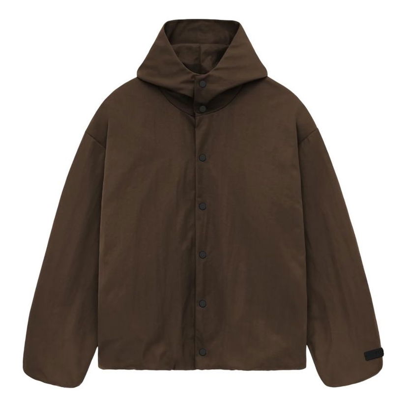 Яке Fear of God Fear of God Essentials SS25 Nylon Hooded Coach Jacket Кафяво | 202HO246375F