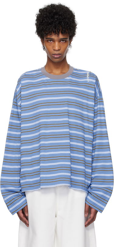 Пуловер Marni Marni Striped Long Sleeve T-Shirt Синьо | HUMU0325S0 UTC452, 0