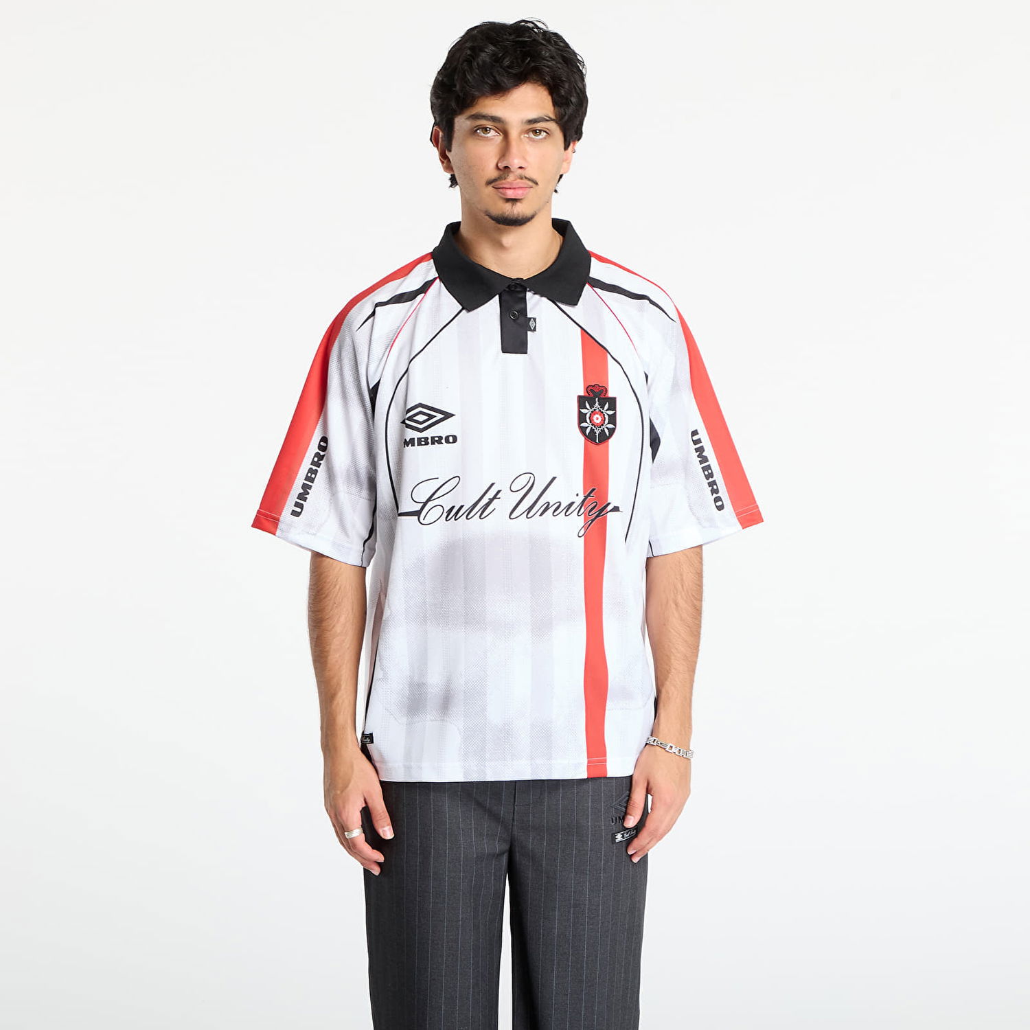 Поло тениска Umbro Cult Unity Striped Polo Shirt Бяло | UBMW0402FA251 WTH0020, 0