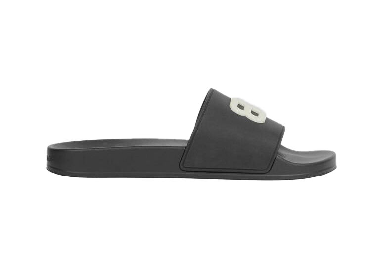 Кецове и обувки Balenciaga Pool Slide Black Glow Черно | 656434W1S861073, 0