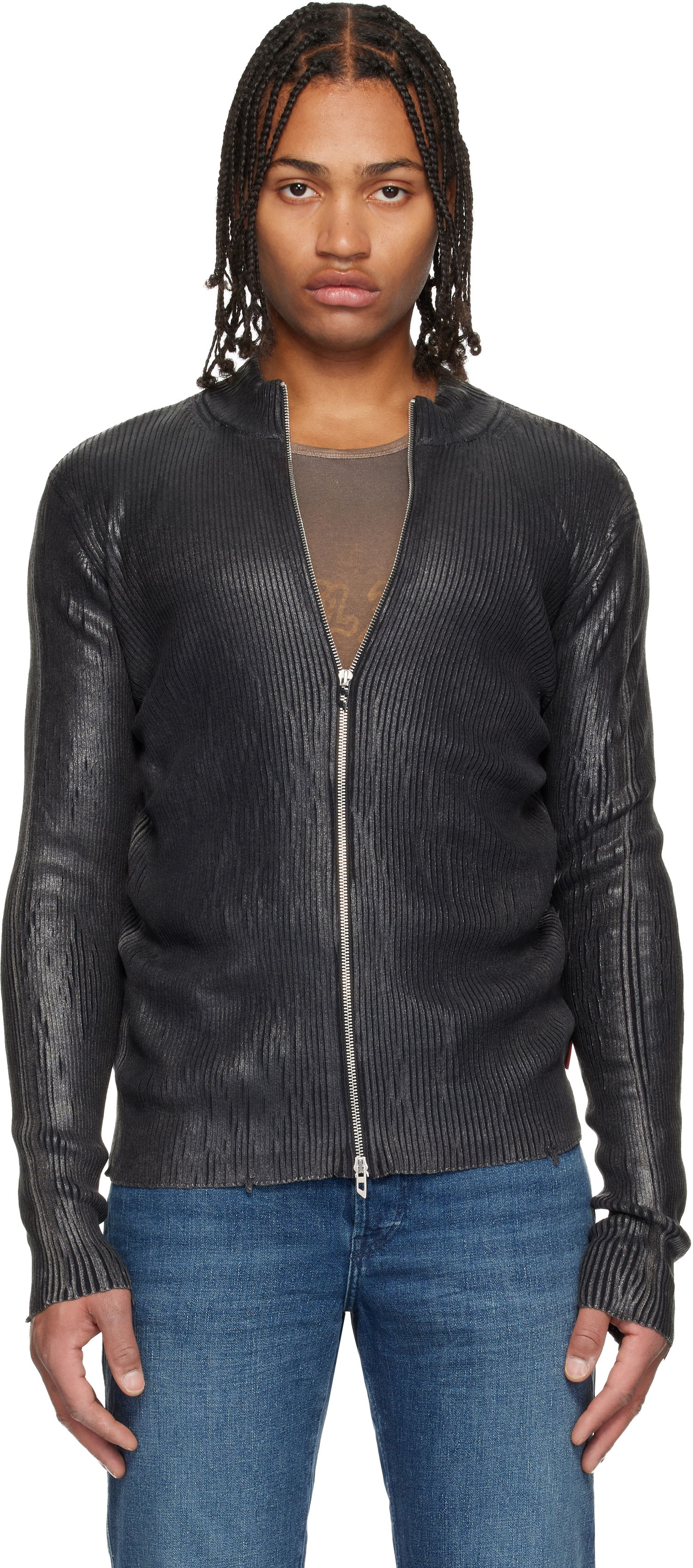 Яке Diesel K-Dargy-D Ribbed Zip-Up Jacket Черно | A19472-0JLBA-900A, 0