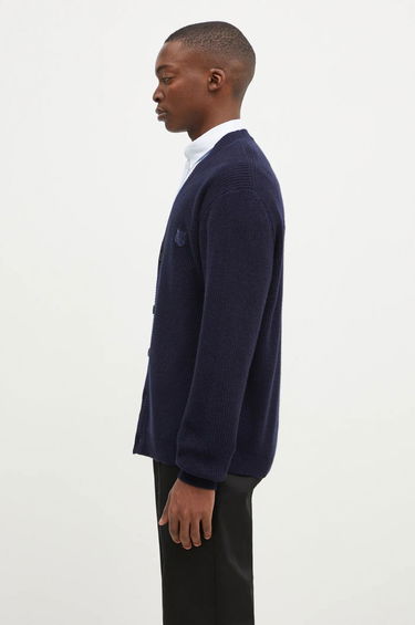 Пуловер MAISON KITSUNÉ Ribbed Cardigan With Logo Patch Зелено | NM00501KT1093, 1