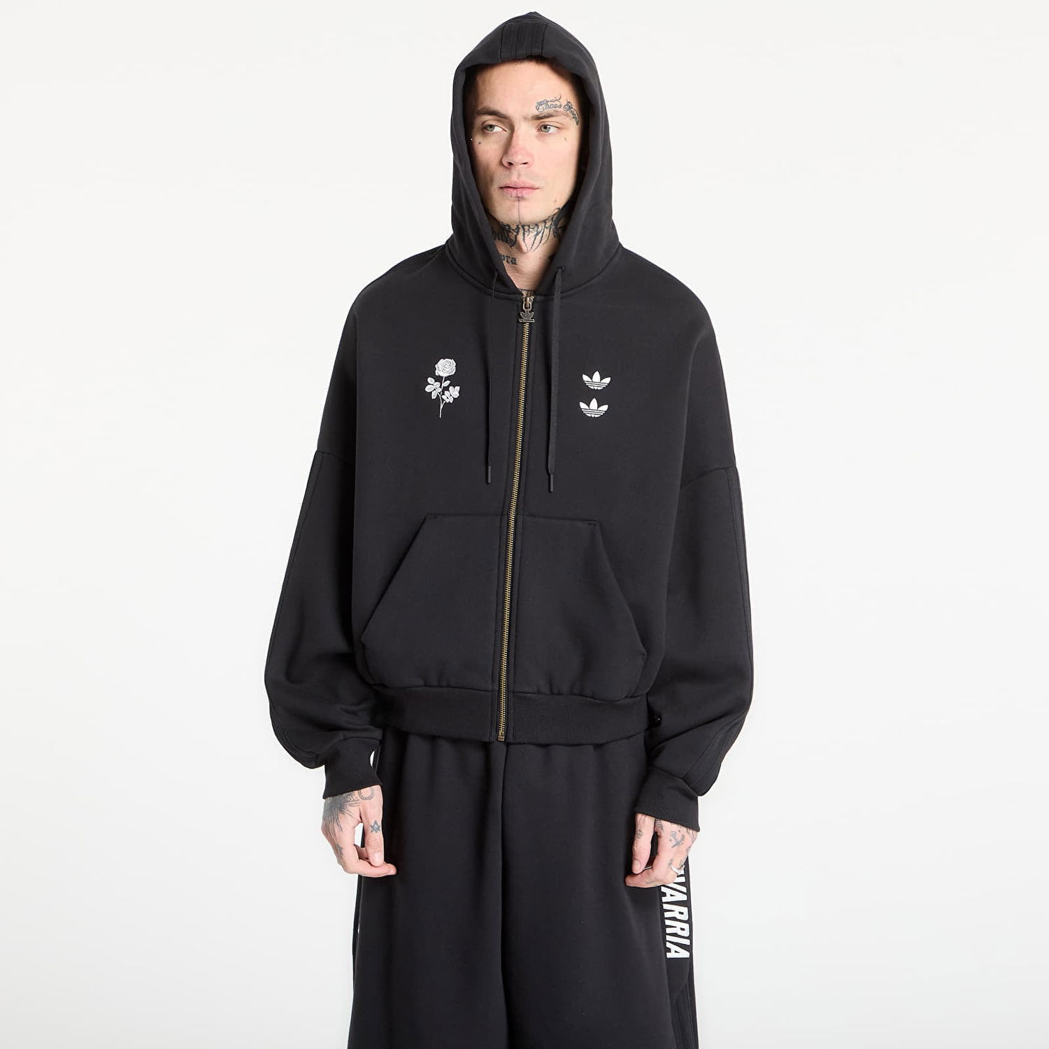 Суитчър adidas Originals Willy Chavarria Zip Hoodie Черно | KD9346, 0