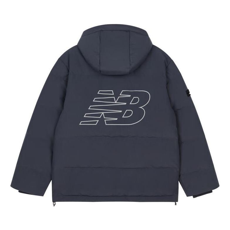 Пухо яке New Balance Logo Puffer Jacket Синьо | AMJ33339-ECL