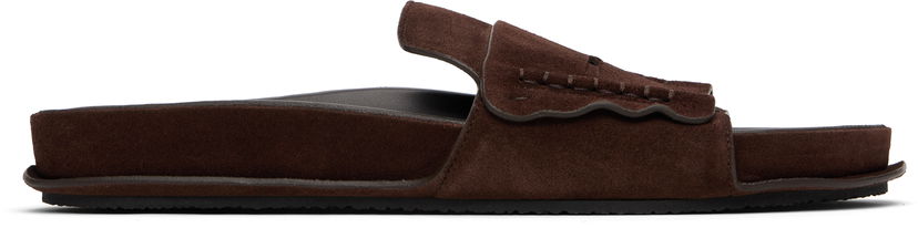 Облекло Jacquemus Jacquemus Suede Loafer Sandals Кафяво | 25E251FO172-4354
