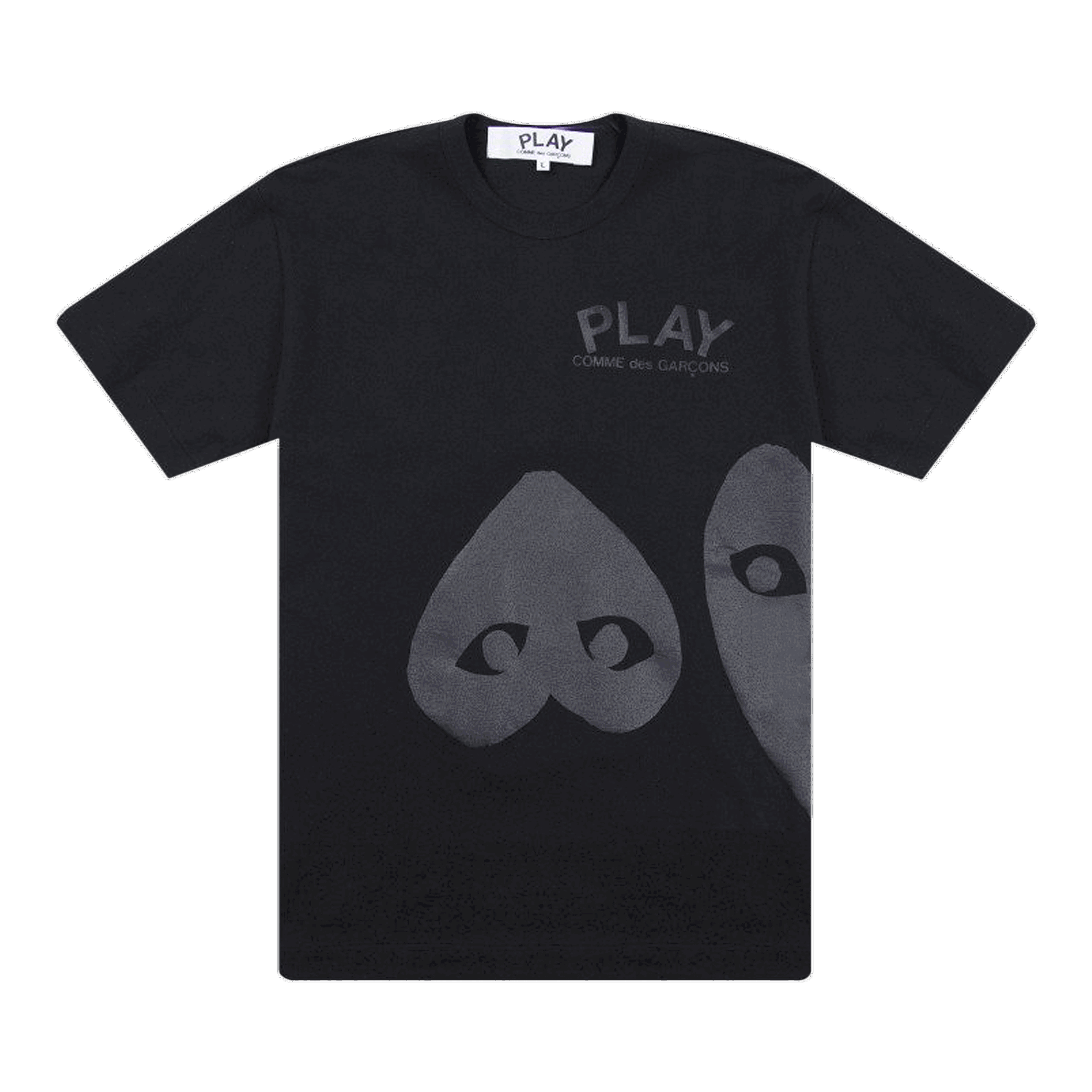 Тениска Comme des Garçons PLAY Three Hearts T-Shirt Черно | AZ T196 051 1, 0