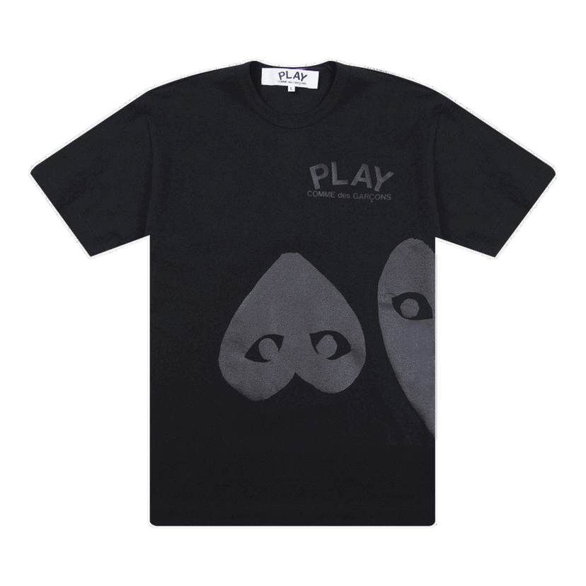Тениска Comme des Garçons PLAY Three Hearts T-Shirt Черно | AZ T196 051 1