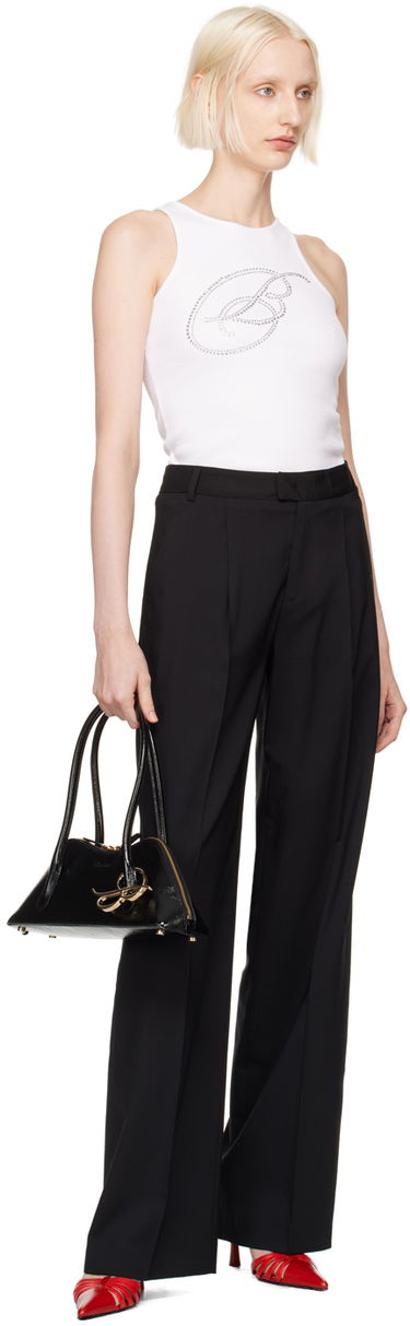 Панталони Blumarine Creased High-Waisted Dress Pants Черно | A422P142A, 3