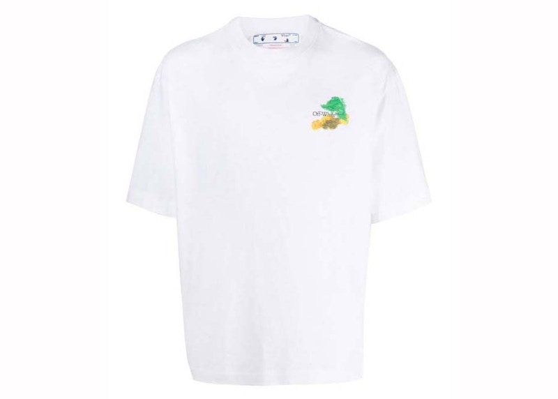 Тениска Off-White Brush Arrows White Oversized Tee White Бяло | OMAA120S23JER0010184, 0