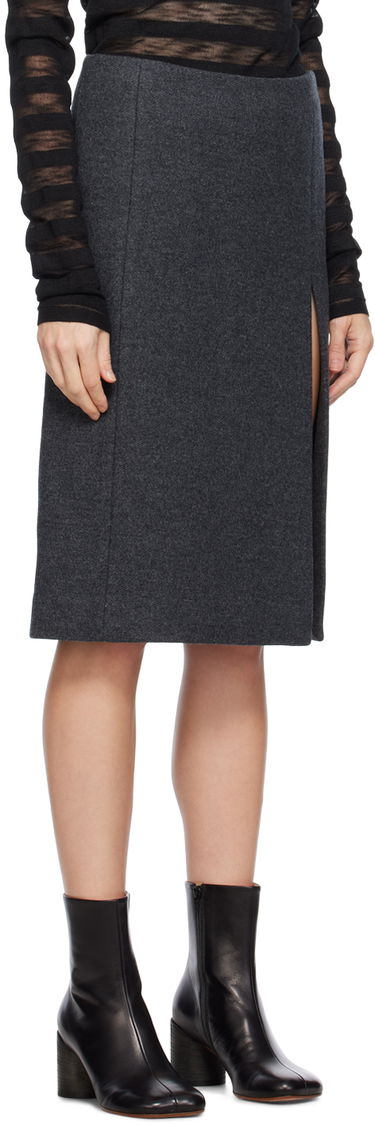 Пола We11done We11done Vented Miniskirt Сиво | WD-SK3-23-253-W-DG, 1