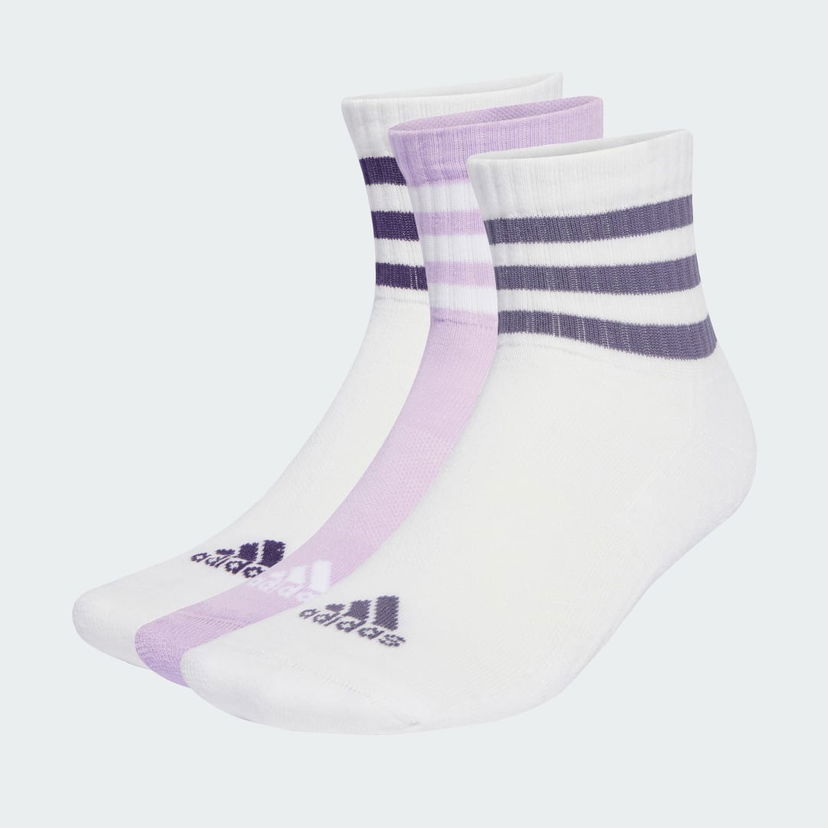 Чорапи adidas Performance 3-Stripes Cushioned Low-Cut Socks - 3 Pairs Лилаво | JW2768