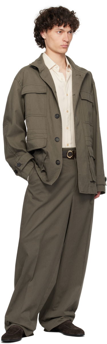 Яке FERRAGAMO Ferragamo Saharan Jacket Зелено | 782553, 3