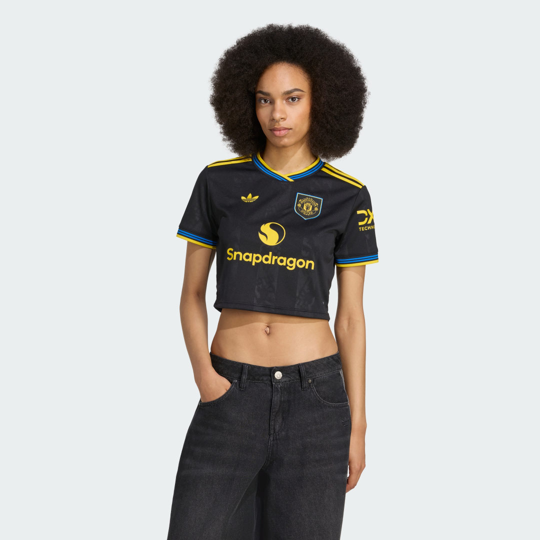Фланелка adidas Performance Manchester United 25/26 Third Crop Top Черно | KD4232, 0