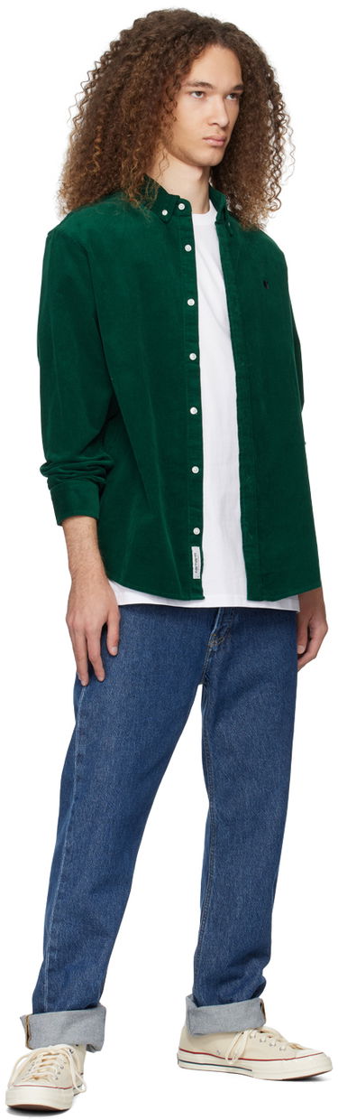 Риза Carhartt WIP Corduroy Button-Down Shirt Зелено | I030580, 3