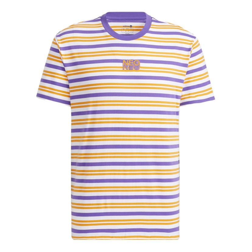 Тениска adidas Originals NEO Sports Stripe T-Shirt Лилаво | HC9683