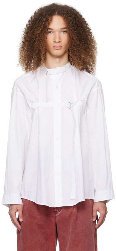 Риза R13 R13 Cinch Strap Shirt Бяло | R13WR238-R338B, 0